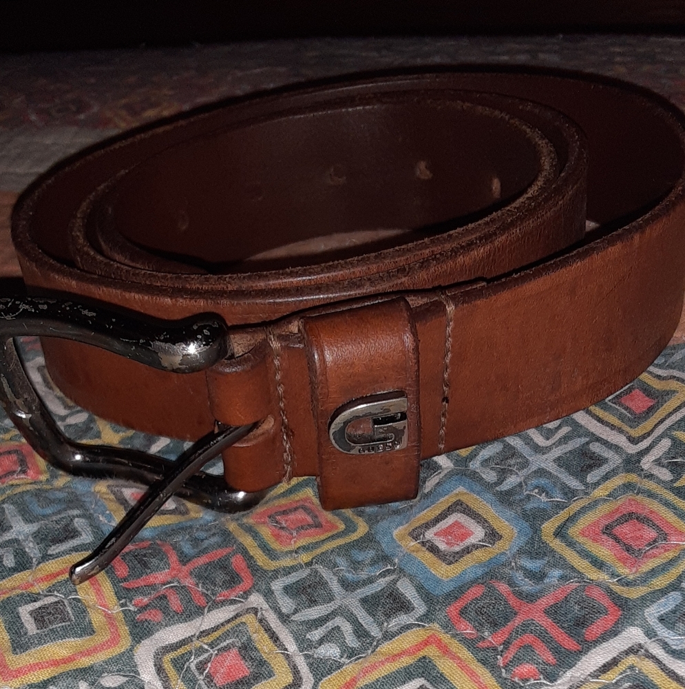 Men's leather belt